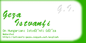 geza istvanfi business card